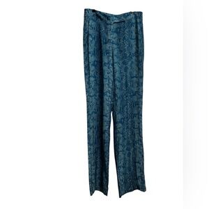 The Andamane Gladys Viscose Turquoise Python Print Pant, IT size 40/US size 4